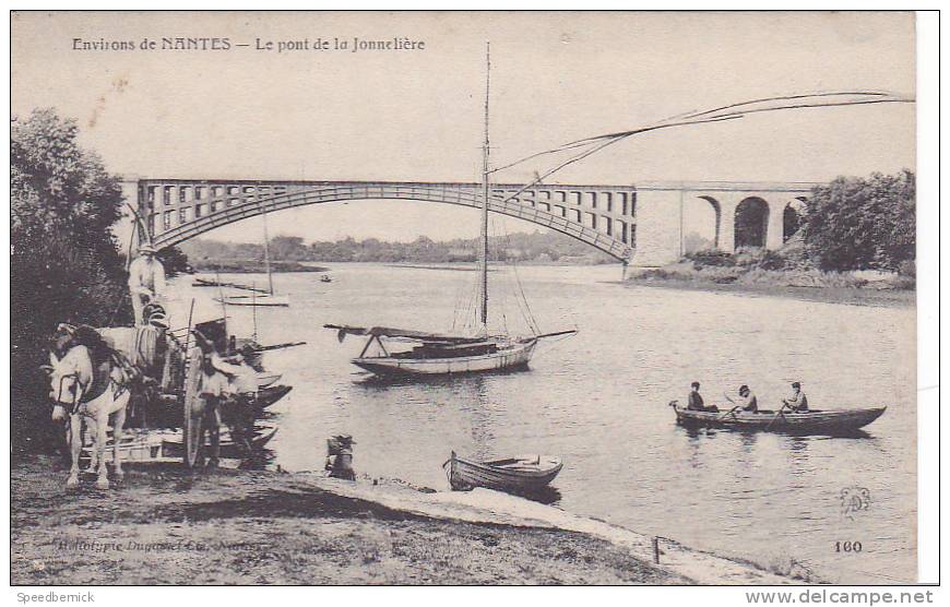20833 Environs De NANTES, Le PONT DE LA JONNELIERE N° 100 AD -attelage Charette Voilier - Nantes