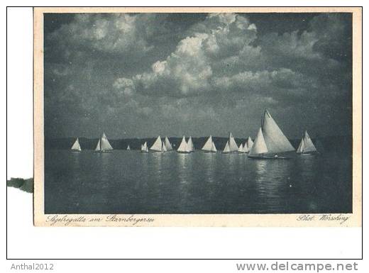 Starnberger See Starnberg Segelregatta Um 1920 Sw Richard Wörsching Sw - Starnberg