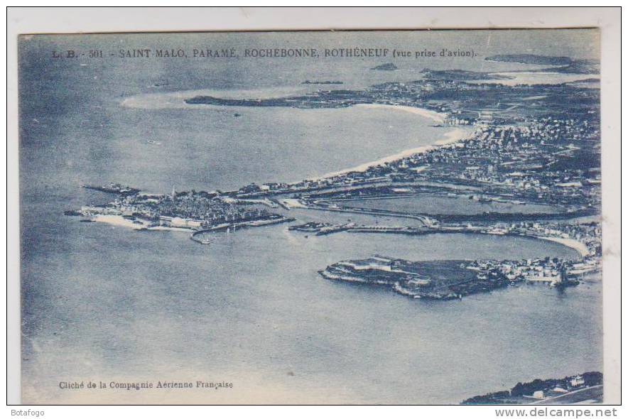 CPA DPT 35 VUE AERIENNE DE ST MALO, PARAME, ROCHEBONNE ET ROTHENEUF - Saint Malo