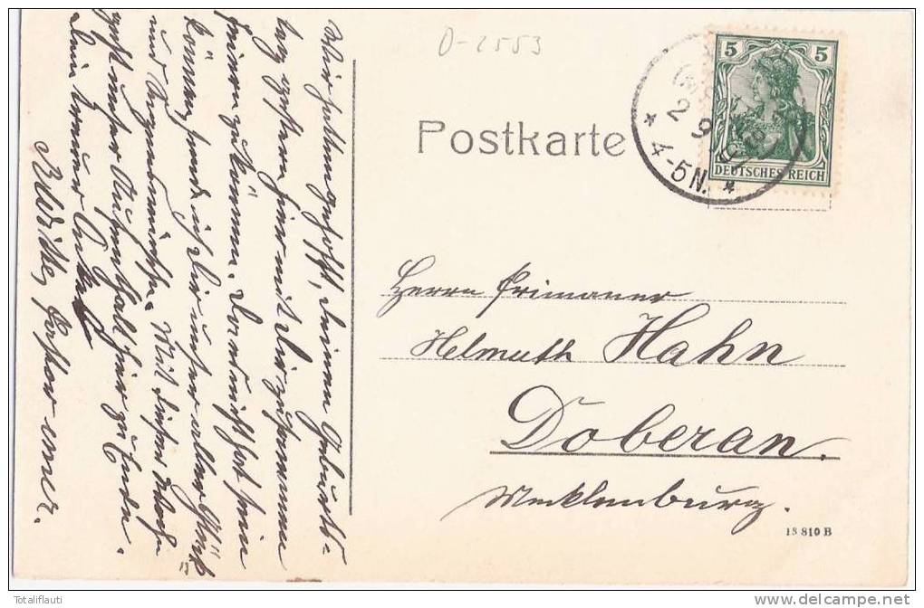 Graal Müritz Pension Hamburger Hof 2.9.1907 Gelaufen Fahrrad TOP-Erhaltung - Fischland/Darss