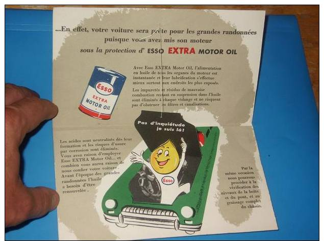 Carte A Systeme Depliant Publicitaire ESSO Service Garage Rivoire Voiron Isere RARE - Publicité