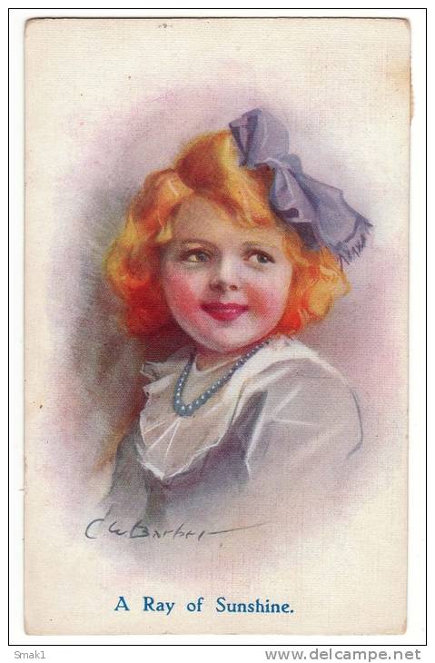 ILLUSTRATORS COURT BARBER "A RAY OF SUNSHINE" LONDON E.C. SERIES Nr. 648 OLD POSTCARD 1919. - Barber, Court