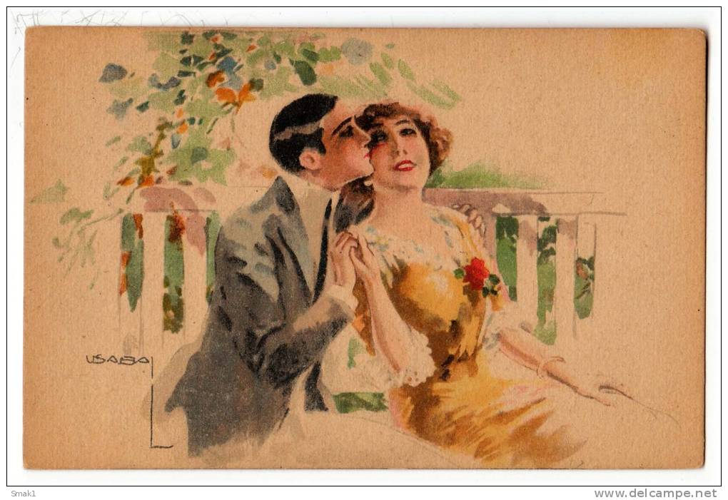 ILLUSTRATORS USABAL LOVE WSBS Nr. 5565 OLD POSTCARD 1930. - Usabal