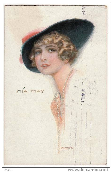 ILLUSTRATORS USABAL "MIA MAY"  R&K ERKAL Nr. 335/4 OLD POSTCARD 1921. - Usabal