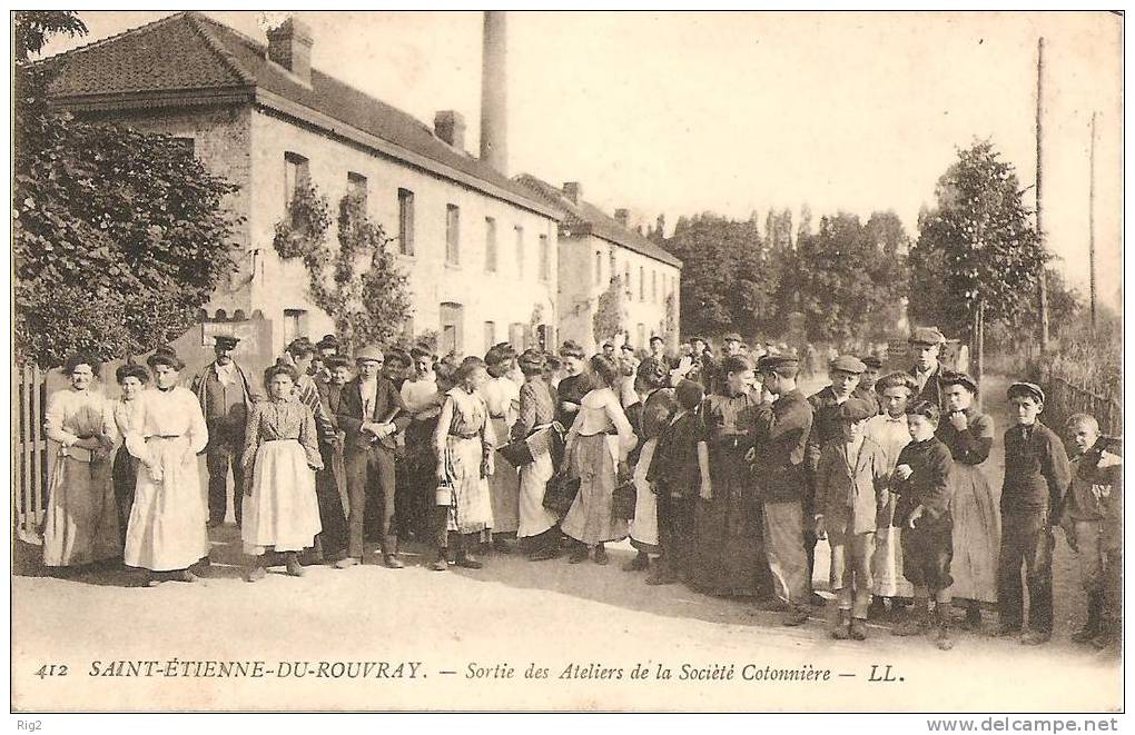 76 - ST ETIENNE DU ROUVRAY,  SORTIE DES ATELIERS DE LA SOCIETE COTONNIERE - Saint Etienne Du Rouvray