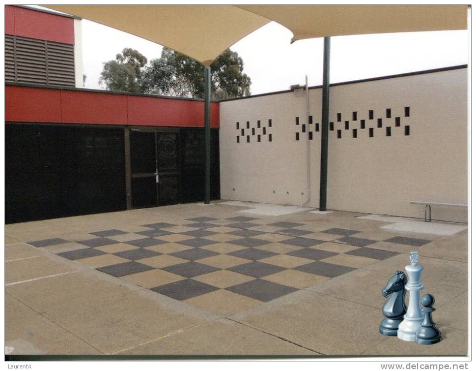 1 X Giant Chess Board Postcard - ACT - Duffy Primary School Giant Chess - Schaken