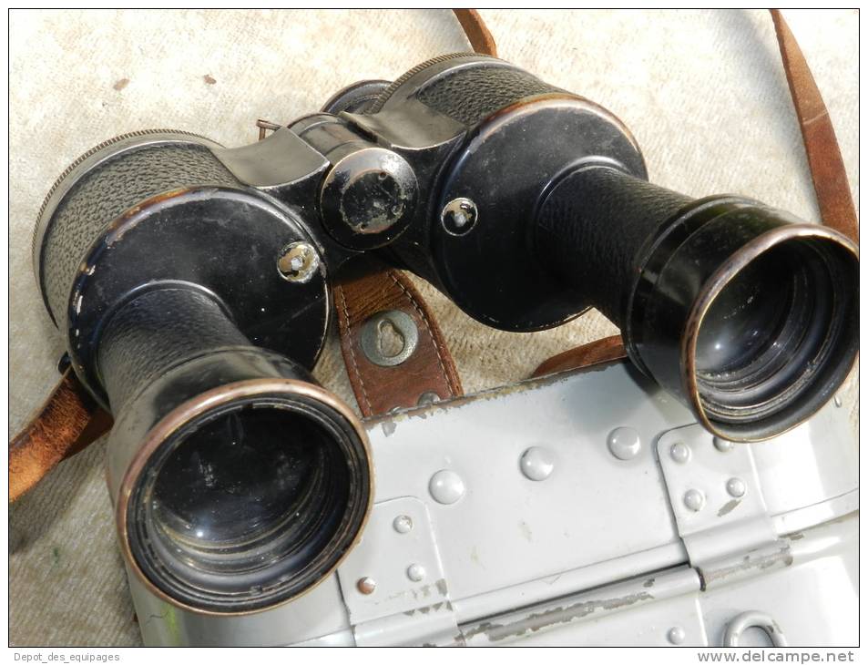 JUMELLES MARINE  HUET Dm-1V 8 X 30 Modéle 1933 + étui Laiton !!!!!!!!! - Optics