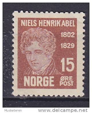 ## Norway 1929 Mi. 151      15 Ø Niels Henrik Abel MH* - Neufs