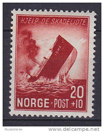 ## Norway 1944 Mi. 297      20 Ø + 10 Ø Postdampfer "Irma" Torpediert MH* - Ungebraucht