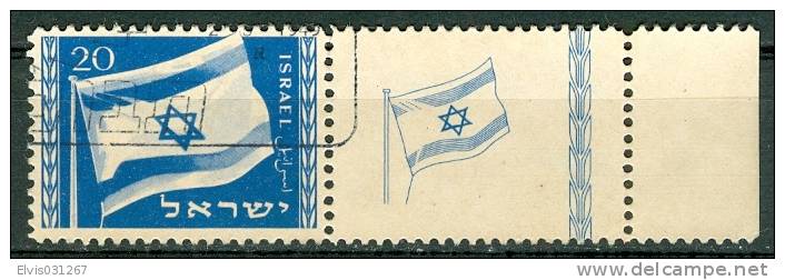Israel - 1949, Michel/Philex No. : 16, - USED - *** - Full Tab RIGHT - Oblitérés (avec Tabs)
