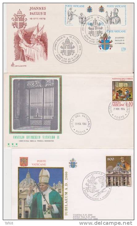 Vatican Lot De 11 Enveloppes - Collections