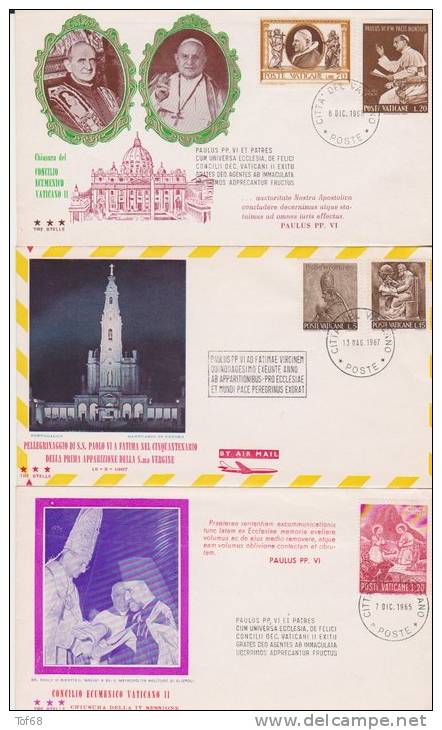 Vatican Lot De 11 Enveloppes - Collections