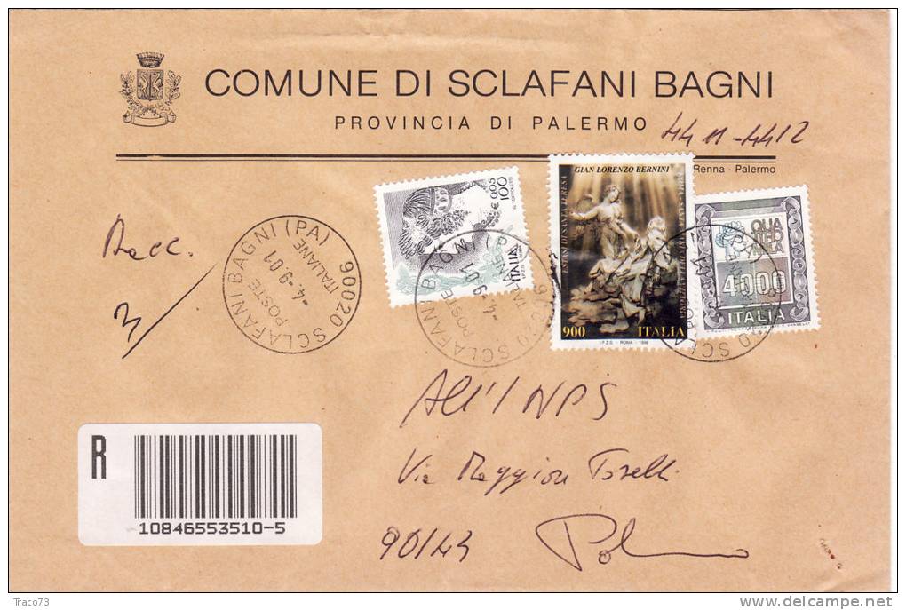 SICILIA _ COMUNE DI SCLAFANI BAGNI  (PA) - TEMATICA COMUNI - ARALDICA _ Commemorativi - Macchine Per Obliterare (EMA)