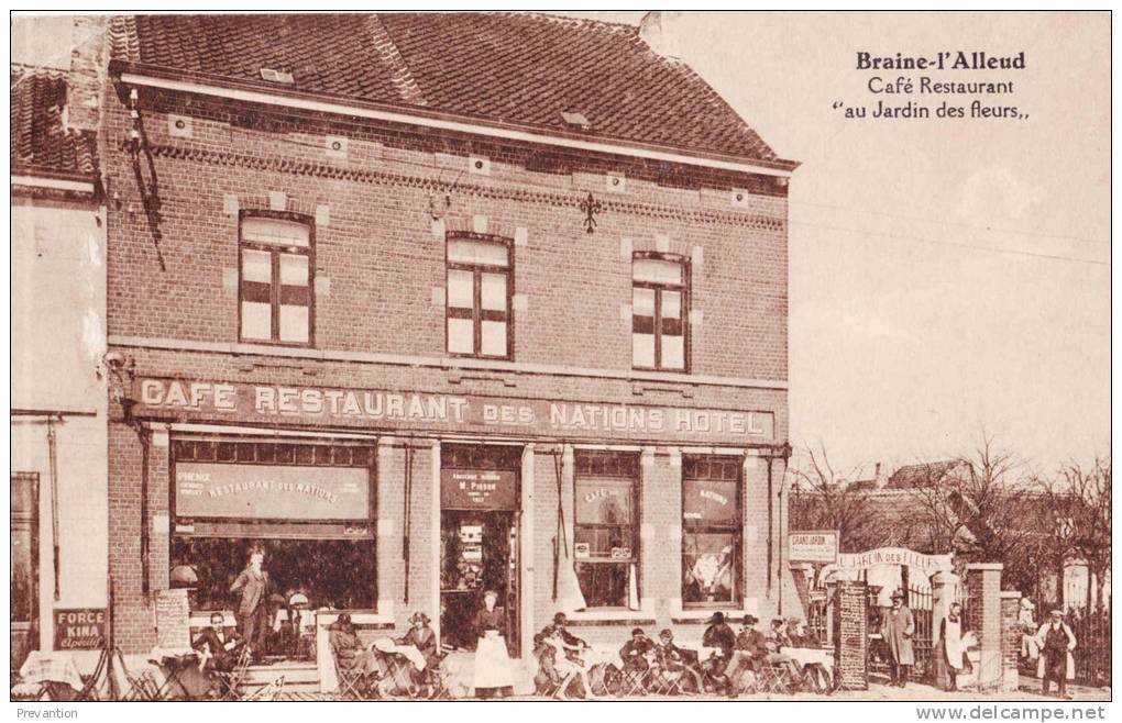 BRAINE L'ALLEUD - Café Restaurant "Au Jardin Des Fleurs" - Superbe Carte Très Animée - Eigenbrakel