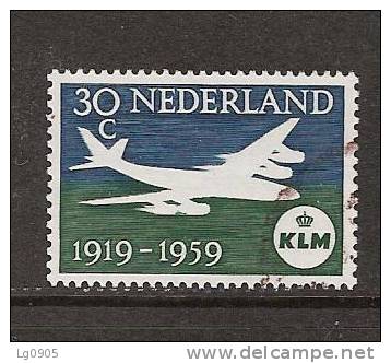 NVPH Nederland Netherlands Pays Bas Niederlande Holanda 730 Used ; 40 Jaar KLM 1959 - Gebruikt