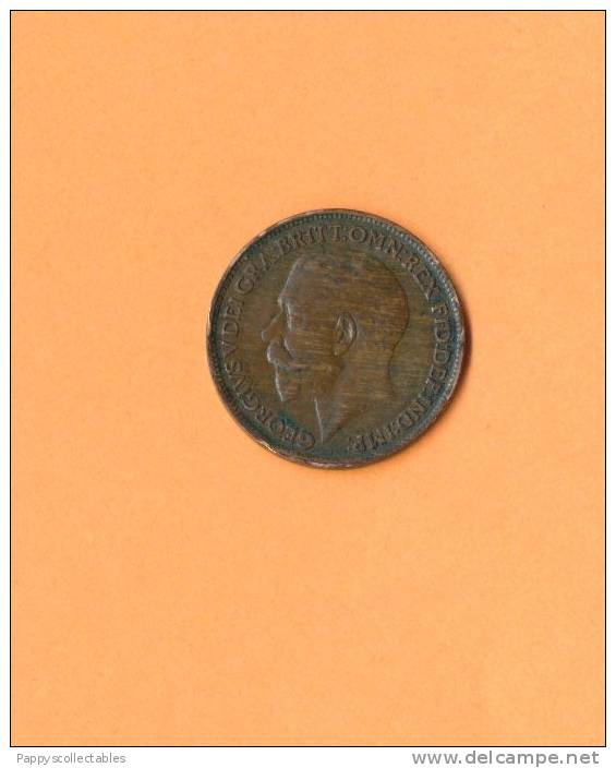 Great Britain Farthing 1922 UK King George V - B. 1 Farthing