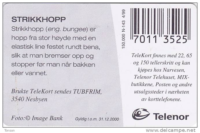 Norway, N143, Strikkhopp, 2 Scans. - Norway