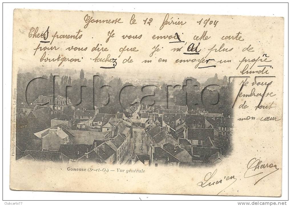 Gonesse (95) : Vue Générale Aérienne En 1904. - Gonesse