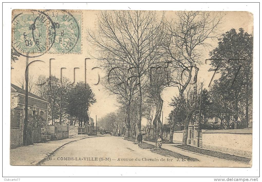 Combs-la-Ville (77) : Avenue Du Chemin De Fer En 1906 (animée). - Combs La Ville