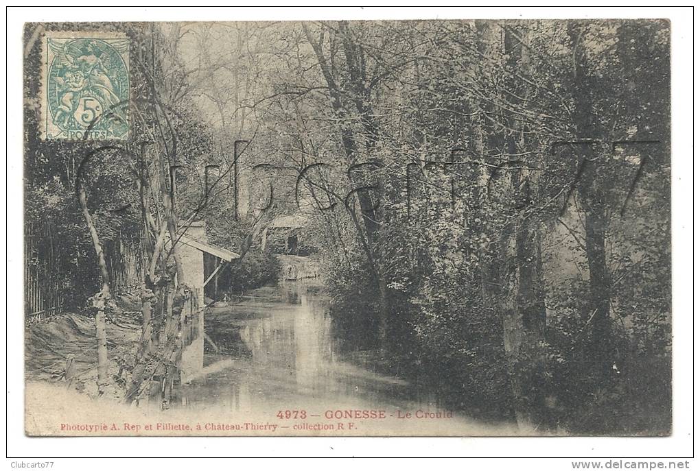 Gonesse (95) : Le Lavoir Sur Le Croulu  En 1906. - Gonesse