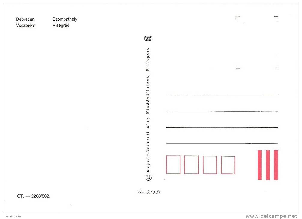 ESPERANTO * WORLD CONGRESS OF ESPERANTO * DEBRECEN SZOMBATHELY VESZPREM VISEGRAD * CURCH BRIDGE * KAK 2208 832 * Hungary - Esperanto