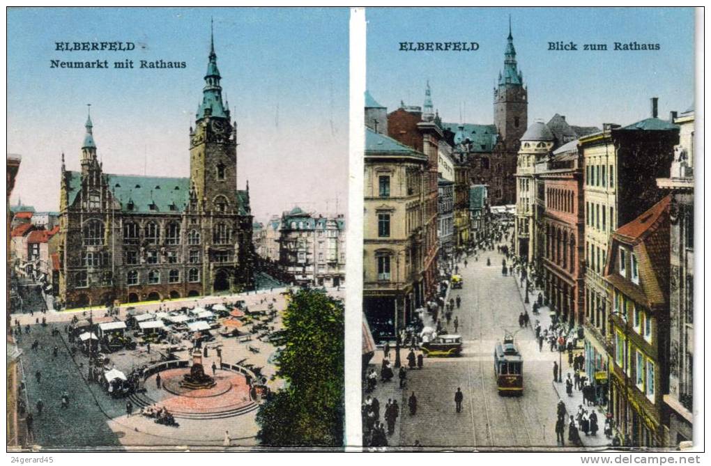 CPSM WUPPERTAL (Allemagne-Rhénanie Du Nord Westphalie) - EBERFELD : 2 Vues Neumark Mit Rathaus  - Blick Zum Rathaus - Wuppertal