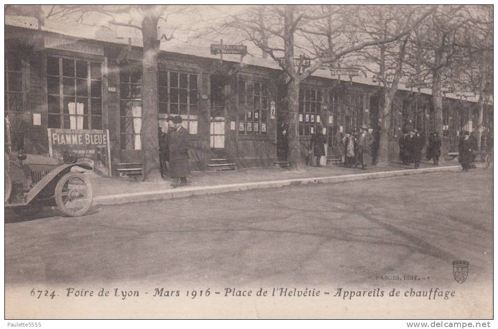 Foire De Lyon - Mars 1916 - Place De L´Helvétie - Appareils De Chauffages (animée) Dép69 - Autres & Non Classés