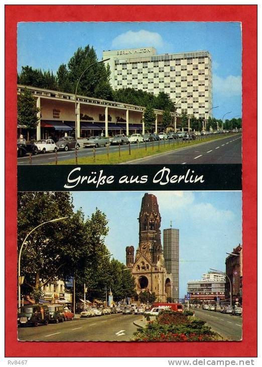 * ALLEMAGNE-BERLIN-Hilton Hotel Mit Kolonnaden-Kurfürstendamm Und Kaiser-Wilhelm-Gedachtniskirche-1970(Automobiles) - Charlottenburg