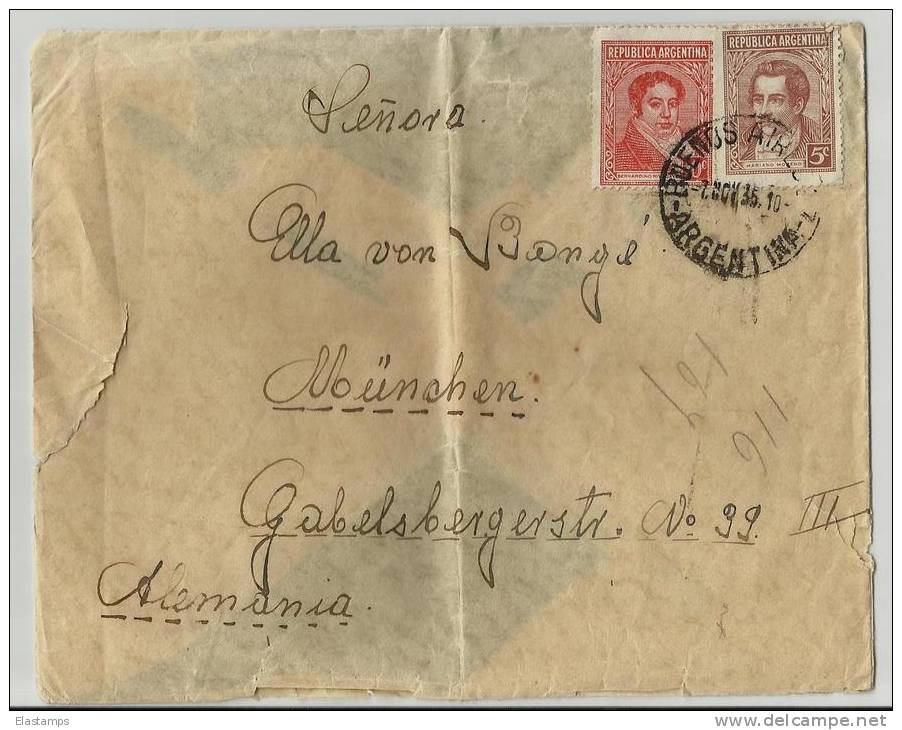 =Argentina 1935  Brief  Nach Schweiz - Storia Postale