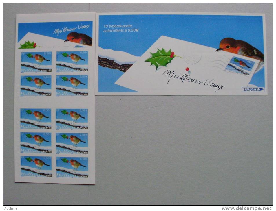 Frankreich 3765 MH Booklet ++ MNH, Rotkehlchen (Erithacus Rubecula) - Autres & Non Classés