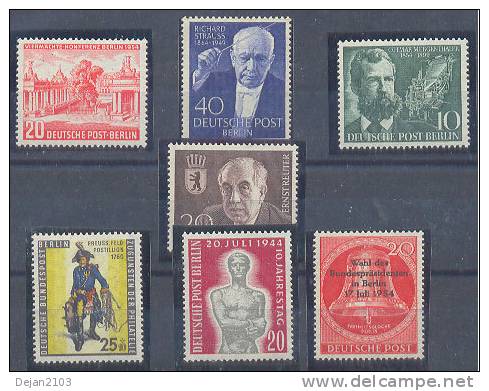 Germany West Berlin 7 Complete Series MNH ** - Ungebraucht