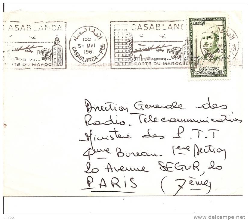 Lettre   Maroc  1961  (907) - Morocco (1956-...)