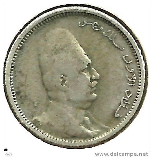 EGYPT 2 PIASTRES INSCRIPTIONS FRONT & MAN HEAD BACK 1923-1341 H  AVF AG SILVER KM335 READ DESCRIPTION CAREFULLY !!! - Egypt