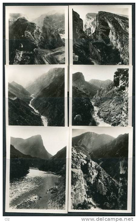 * GORGES DU VERDON - Pochette De 10 Vues Mignonnettes Noir Et Blanc, Format 9 X6,6cm (voir Autres Scans) - Autres & Non Classés