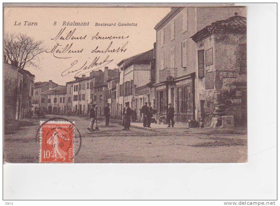 81.068/ REALMONT - Boulevard Gambetta - Realmont