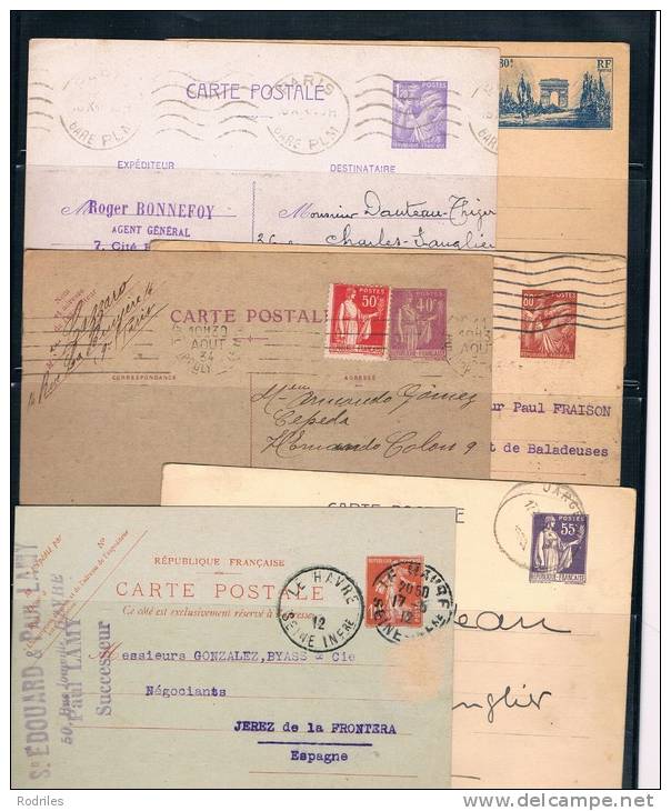 Historia Postal. Francia - Lots Et Collections : Entiers Et PAP