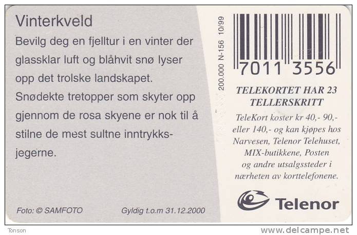 Norway, N156, Vinterkveld, CN : C9A035335, 2 Scans. . - Norvegia