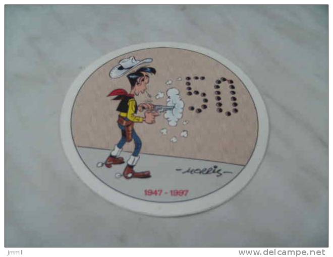 Lucky Luke Autocollant 50 Ans Morris - Autocollants