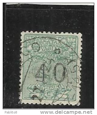ITALY KINGDOM ITALIA REGNO 1924 SEGNATASSE PER VAGLIA 40 CENTESIMI USED - Vaglia Postale