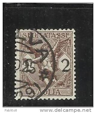 ITALY KINGDOM ITALIA REGNO 1924 SEGNATASSE PER VAGLIA LIRE 2 USED - Tax On Money Orders