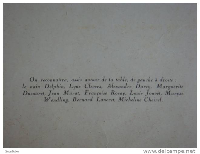 Scène du Banquet La kermesse Héroique n° spécial  Paques. Jouvet , Rosay..