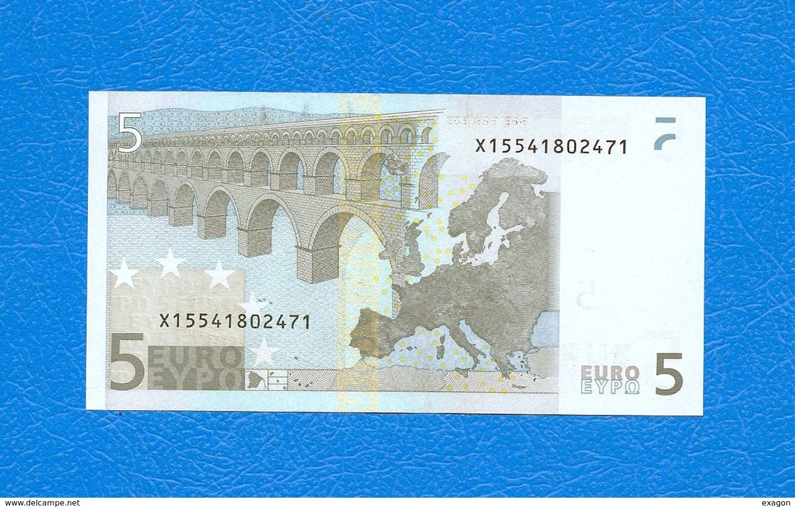 5  EURO - ALEMAGNE -  Serie   X 15541802471 - Codice Breve  R 001 C 5  -  Firma  TRICHET - 5 Euro