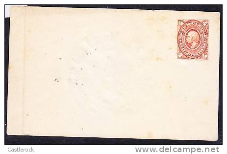 A)POSTAL STATIONARY WITH WATERMARK, HIDALGO RED ORANGE 4 CTVS, 1884, MEXICO - Mexico