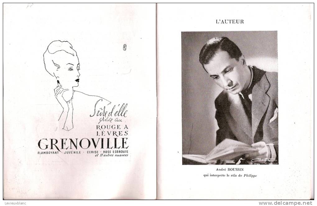 Programme/théatre/Théatre  Des Nouveautés/La Petite Hutte/Roussin/Paris/ 1948    PROG37 - Programmes