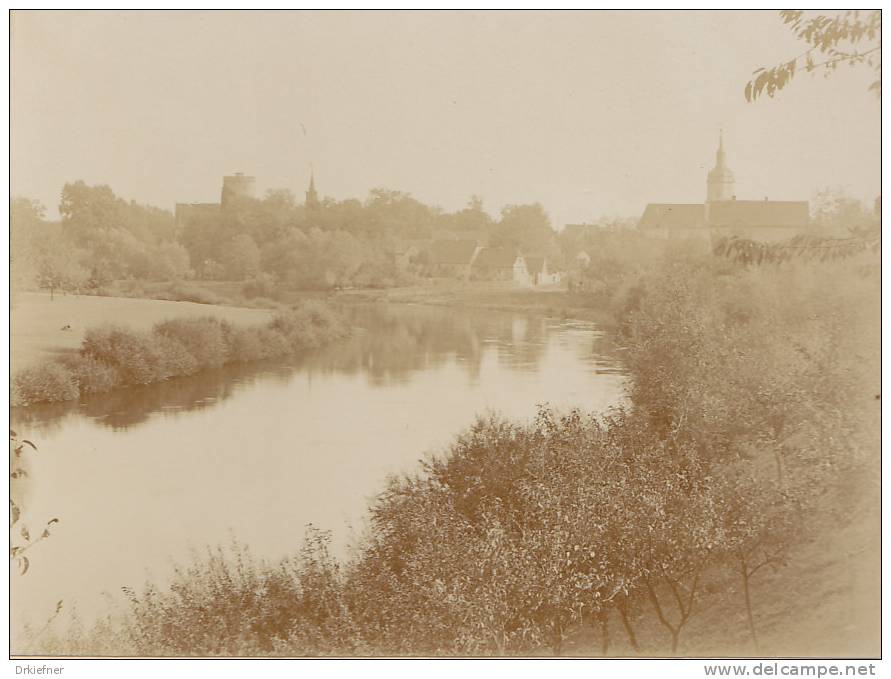 Schkopau, Saalekreis, Sachsen-Anhalt, Blick Auf Kirche Und Schloss, FOTO 1917, Original - Orte