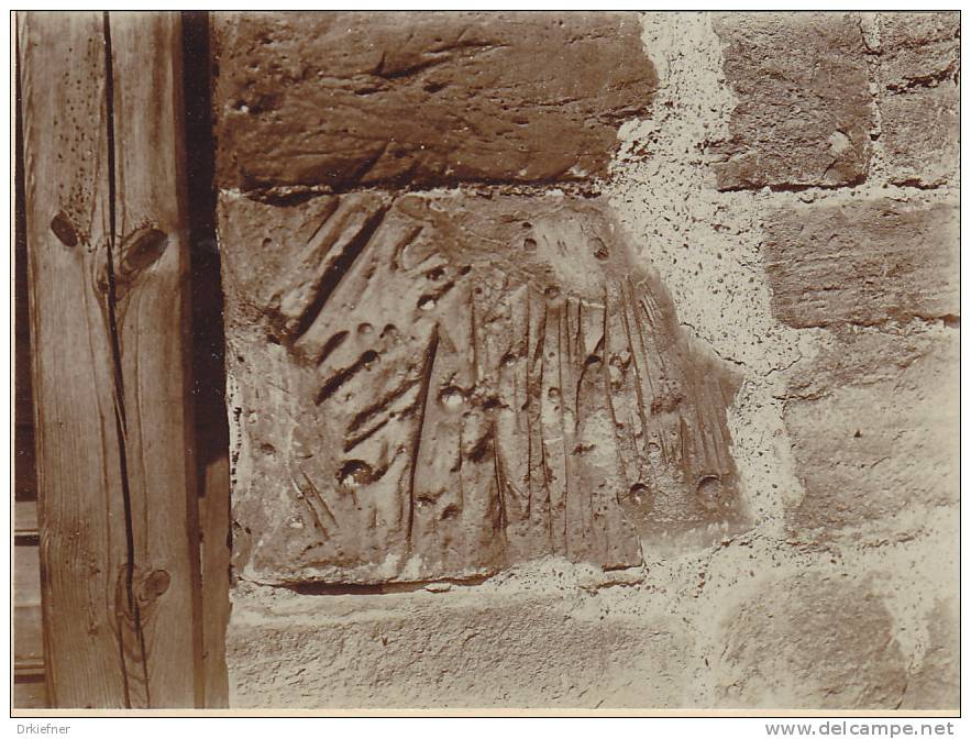 Plaue, Ilm-Kreis, Thüringen, Besonderer Stein Im Mauerwerk Der Kirche, FOTO Um 1920, Original - Orte