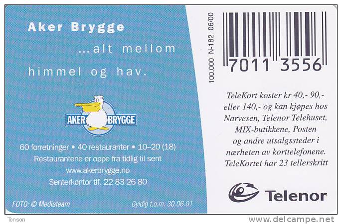 Norway, N182, Aker Brygge, 2 Scans. . - Norwegen