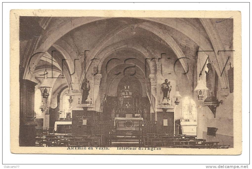 Arthies-en-Vexin (95) : L'intérieur De L'église En 1930. - Arthies