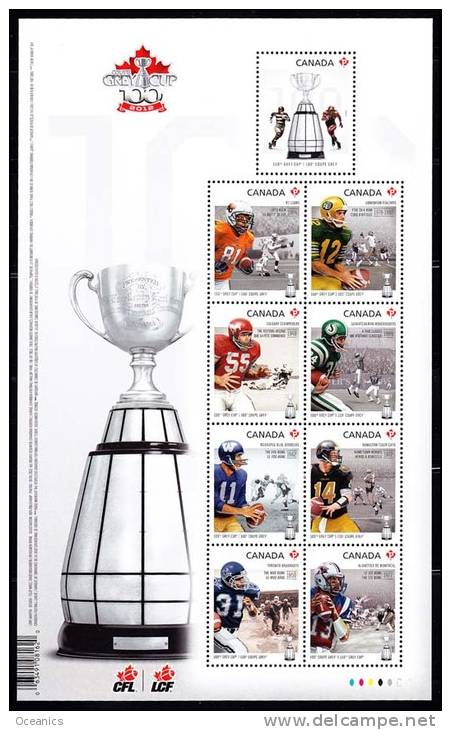 Canada (Scott No.2567 - CFL Teams) (**) (P) BF / SS - Hojas Bloque