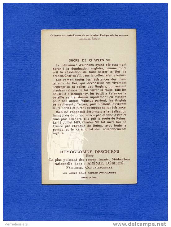 NCI - Hémoglobine DESCHIENS - Sacre De Charles VII à REIMS Par Lenepveu - Jeanne D´Arc - Pharmacie - Histoire